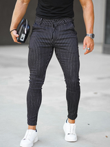 Nolan | Gestreifte Hose – Schwarz