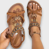 Arlena | Bohemian Sandalen mit orthopädischer Unterstützung – Kaffee Braun