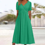Sacha - Lässige Eleganz Midi-Kleid – Grün (Fast ausverkauft)