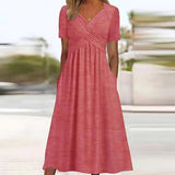 Irish | Midi Elegantes Kleid – Rosa