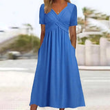 Katerielle | Stilvolles Midi-Kleid – Blau