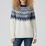 Nordisch Inspirierter Winterstrickpullover - Paula – Blau
