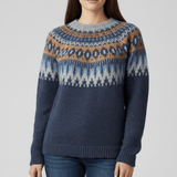 Nordisch Inspirierter Winterstrickpullover - Paula – Dunkelblau