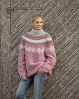 PANDORE -  Hinreißender gemusterter Pullover – Rosa