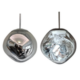 NuGlow Nordische Glas-Pendelleuchte – Silber