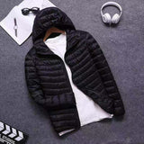 Lambert Pufferjacke mit Kapuze – Schwarz