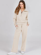 Ellen Pullover und Hosen Set – Beige