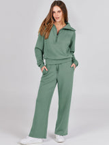 Ellen Pullover und Hosen Set – Armeegrün