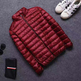 Konrad Pufferjacke mit Reißverschluss – Burgund