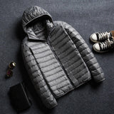 Lambert Pufferjacke mit Kapuze – Grau
