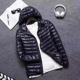 Lambert Pufferjacke mit Kapuze – Marineblau