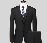 Herren Moderne Elegante Hochzeitsgast Anzug | 3-Dreiliger – Schwarz