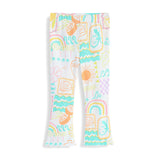 Mädchen Leggings mit buntem Strandmotiv Drune – Rot
