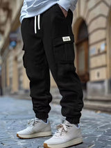 Elias - Jogginghose Aus Kord Mit Kordelzug Der Taille – Schwarz