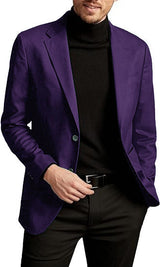 Herren eleganter Blazer mit feinem Schnitt Aliams – Lila