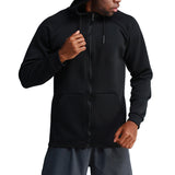 Herren Sportjacke mit Kapuze und praktischen Taschen Aliams – Schwarz