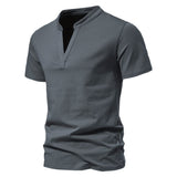 Karl | Premium V-Ausschnitt T-Shirt – Grau