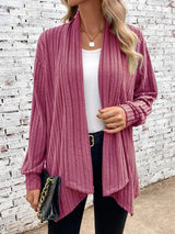 Leah™ - Rippstrick Drape Cardigan – Rosa