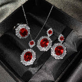 Vespera Aetherin Blau Set | Weißgold – Rot