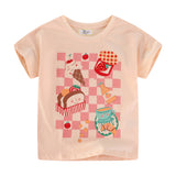Mädchen T-Shirt mit fröhlichem Speisenmotiv Drune – Beige