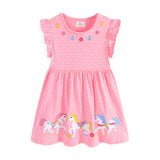 Mädchen Sommerkleid mit bezauberndem Einhorn-Design Drune – Braun