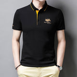 Alphonse | Herren Elegant Polo Hemd | Kurzarm – Schwarz