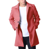 Herren modischer Langmantel Aliams – Rot