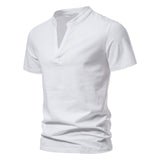 Karl | Premium V-Ausschnitt T-Shirt – Weiß