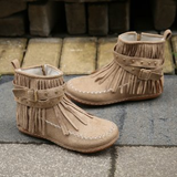 Cowboystiefel im Boho-Stil für Damen | Knöchellänge – Khaki
