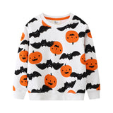 Mädchen Sweatshirt mit niedlichem Halloween-Motiv Drune – Blau