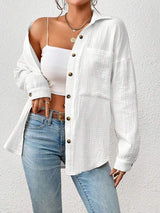 Kireliae - Hemd mit Button-down-Kragen – Weiß