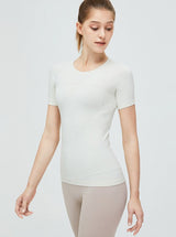 Melitta | Slim Fit Aktives Crop Top – Weiß
