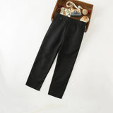 Damen elegante Chino-Hosen Drune – Schwarz