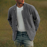 Herren elegante Freizeitjacke Aliams – Mittelgrau