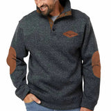 Herren vielseitiger Baumwollpullover mit strukturiertem Kragen Aliams – 1