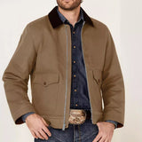 Herren Übergangsjacke mit klassischem Design und bequemen Taschen Aliams – Khaki