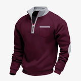 Albrecht™ - Sportlicher Stil für Herren und Bequemer Warmer Pullover – Bordeaux