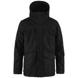 Herren funktionale Parkajacke mit abnehmbarer Kapuze Aliams – Schwarz