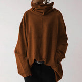 Übergroße Pullover mit Rollkragen – Braun