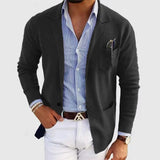 Herren modernes Strick-Sakkos Aliams – Schwarz