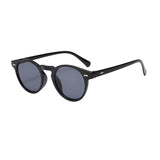 Runde Sonnenbrille mit halbtransparenter Fassung für Herren | Ideal für den täglichen Gebrauch im Freien – Schwarz