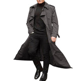 Herren eleganter Trenchcoat mit modernem Schnitt Aliams – Dunkelgrau