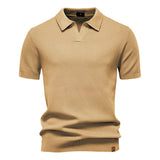 Trevor - Atmungsaktives Kurzarm Polo Hemd – Camel