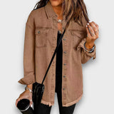 Karela – Klassische Jeansjacke – Braun