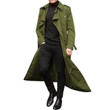 Herren eleganter Trenchcoat mit modernem Schnitt Aliams – Grün