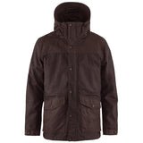 Herren funktionale Parkajacke mit abnehmbarer Kapuze Aliams – Braun