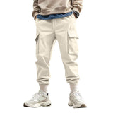 Herren Cargo-Hose mit verstellbarem Bund und praktischen Seitentaschen Drune – Aprikose