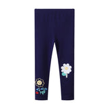 Mädchen Leggings mit verspielter Blumenapplikation Drune – Gelb