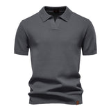 Trevor - Atmungsaktives Kurzarm Polo Hemd – Dunkelgrau