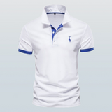 Peter - Poloshirt – Weiß und Blau